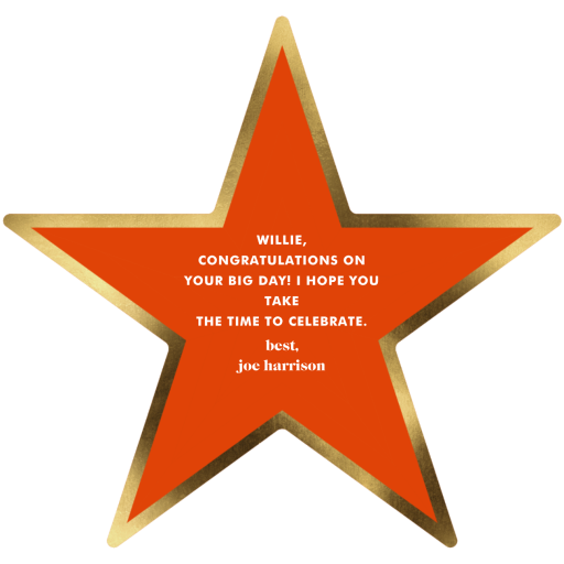 Elton - Congratulations Card by Jonathan Adler - Back