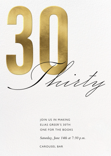 Stylish Numbers - Birthday Invitation by Paperless Post