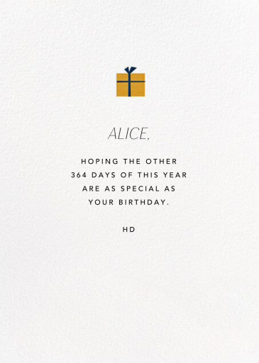 Gift Truck (Blanca Gómez) - Birthday Card by Red Cap Cards - Back