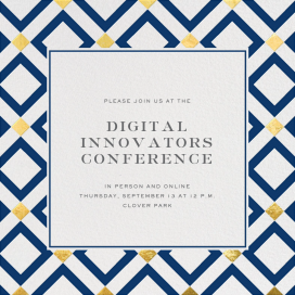 Gold Diamond Tile - Conference Invitation by Jonathan Adler