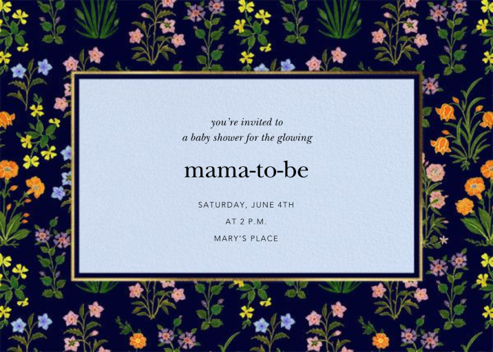 Wildflower Calico - Baby Shower Invitation by Oscar de la Renta