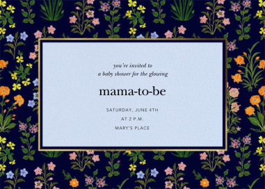 Wildflower Calico - Baby Shower Invitation by Oscar de la Renta