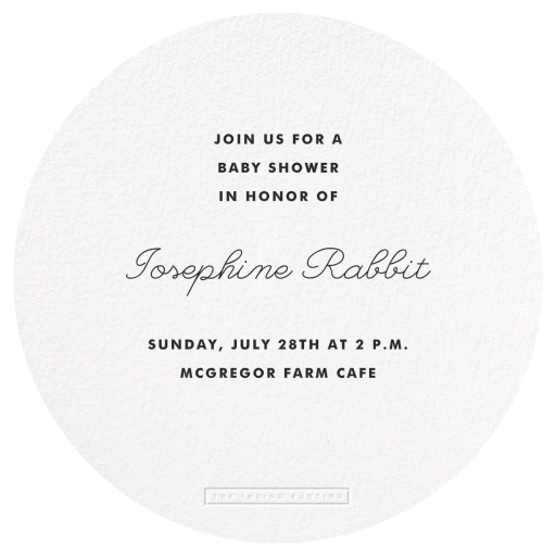 Baby Face - Baby Shower Invitation by The Indigo Bunting - Back