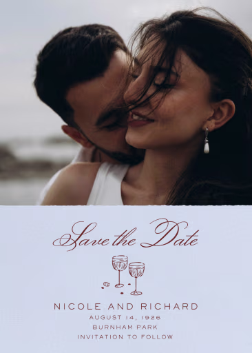 Crystal Glass Photo - Save the Date by Paperless Post