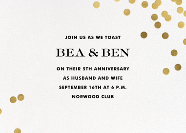 Confetti kate spade new york - Anniversary Invitation by kate spade new york