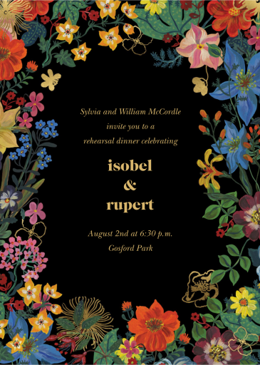 En Fleurs - Rehearsal Dinner Invitation by Nathalie Lété