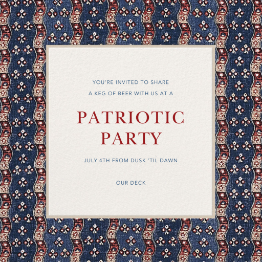 Chenille - 4th of July Invitation by Schumacher