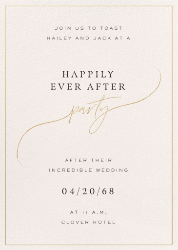Scripted in Gold - Wedding Brunch Invitation by Paperless Post