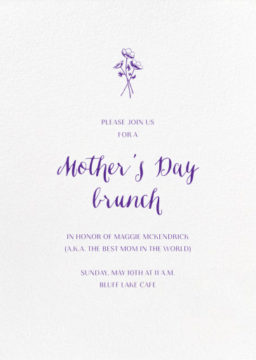 Ivory Plain - Mother's Day Invitation by Paperless Post