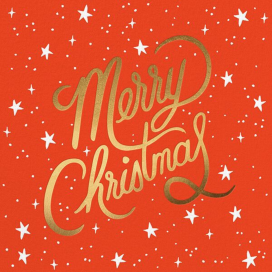 Merry Christmas Script - Christmas Card by Rifle Paper Co.