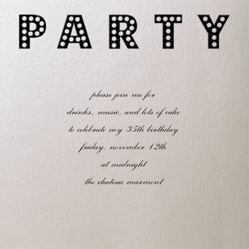 Marquee Lights - Birthday Invitation by Paperless Post