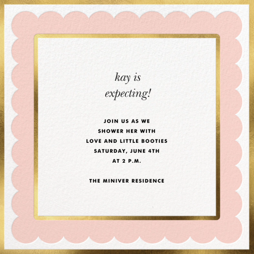 Scalloped Border - Party Invitation by kate spade new york