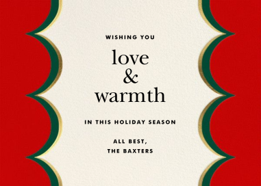 Intarsia Scallop - Holiday Card by kate spade new york