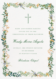 Fall Garland (Inslee Fariss) - Baptism & Christening Invitation by Dogwood Hill