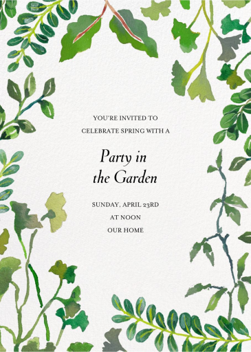 Grand Greens - Party Invitation by Happy Menocal