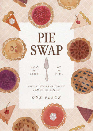 Sweet as Pie - Party Invitation by Martha Stewart