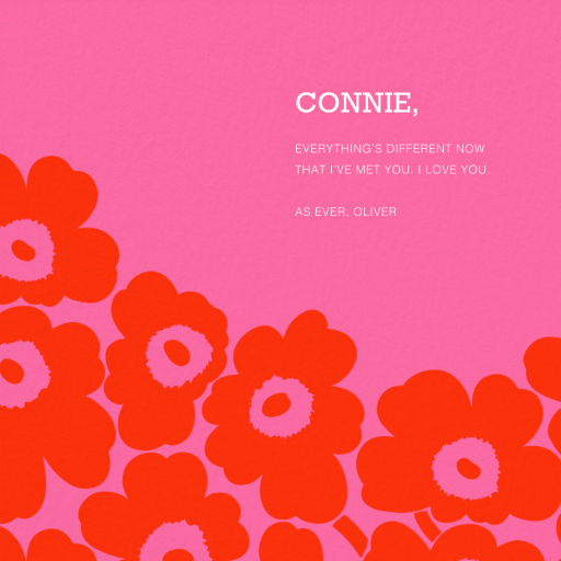 Unikko (Square) - Thinking of You Card by Marimekko