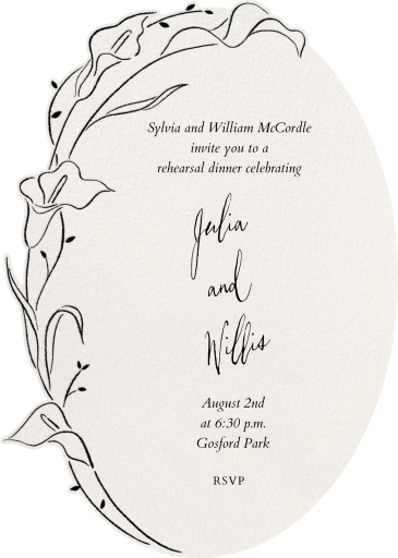 Floral Guirlande - Rehearsal Dinner Invitation by Paperless Post