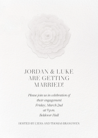 Pressed Ivory Flower - Engagement Party Invitation by  Monique Lhuillier