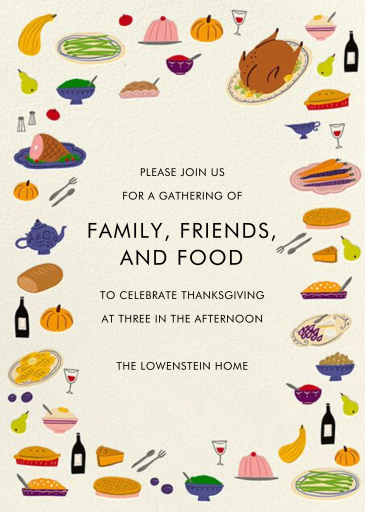 Overflowing Table - Thanksgiving Invitation by Hello!Lucky