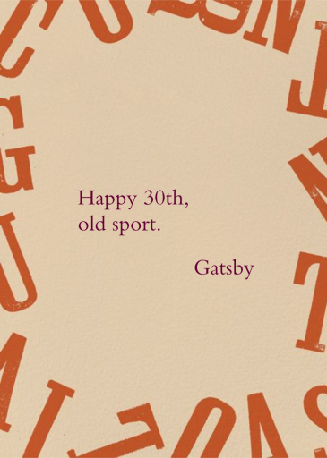 30 Looks Good On You - Birthday Card by Paperless Post - Back