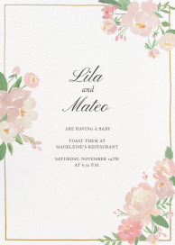 Peony Press - Baby Shower Invitation by Martha Stewart
