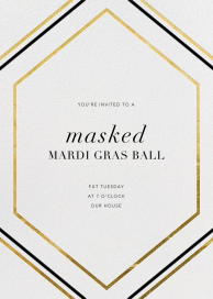 Deco Hex Frame - Mardi Gras Invitation by Paperless Post