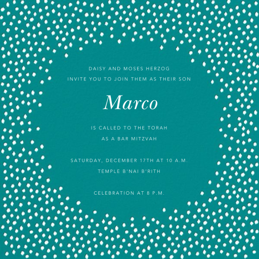 Confetti Dots Frame Invitation