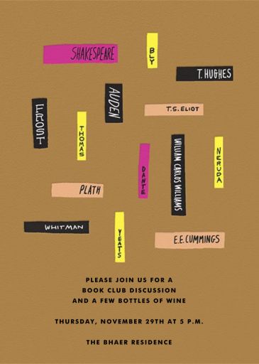 Book Club Party - Book Club Invitation by The Indigo Bunting