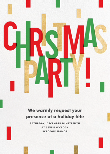 Christmas Cascade - Christmas Party Invitation by Paperless Post