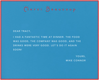 Merci Beaucoup - Thank You Card by Paperless Post