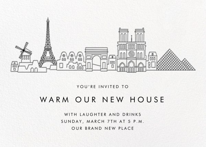 City Skyline View - Housewarming Invitation by Paperless Post