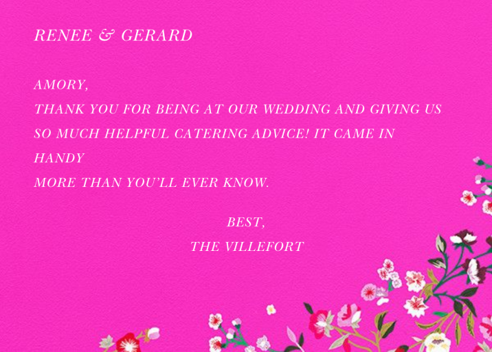 Embroidered Floral (Stationery) by Oscar de la Renta