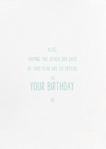 Paris Balloons (Josie Portillo) - Birthday Card by Red Cap Cards - Back