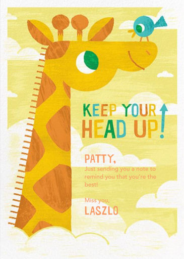 Chin Up - Thinking of You Card by Paperless Post