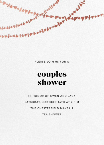 Streamer Shapes (Tall) - Bridal Shower Invitation by Paperless Post