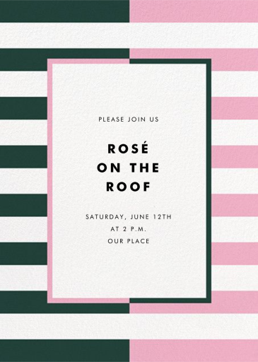 Colorblocked Stripes - Spring Party Invitation by kate spade new york
