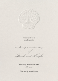 Embossed Shell - Celebration Invitation by Emily Baird