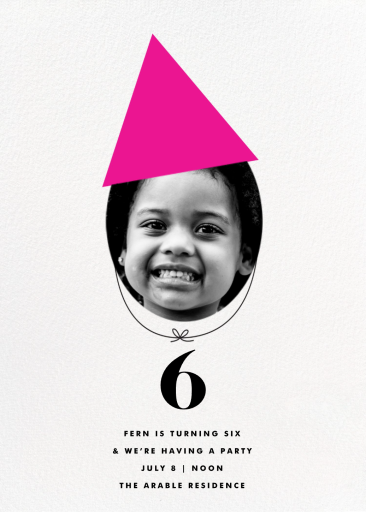 Party Hat (Photo) - Birthday Invitation by The Indigo Bunting
