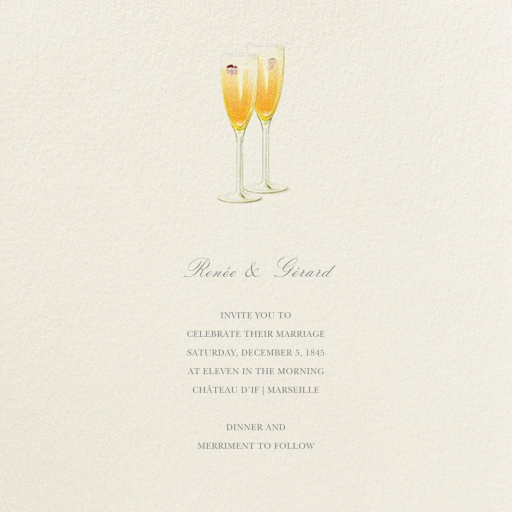 Kir Royale - Wedding Invitation by Felix Doolittle