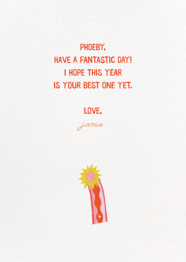 Comets (Krista Perry) by Red Cap Cards - Back