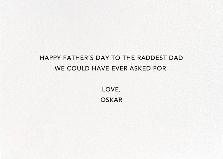 With Hugs and Kisses (Double-Sided) - Father's Day Card by Linda and Harriett - Back