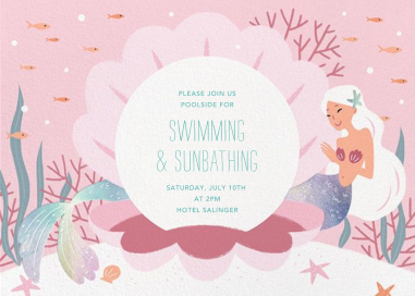 Mermaid & Seashell Invitation