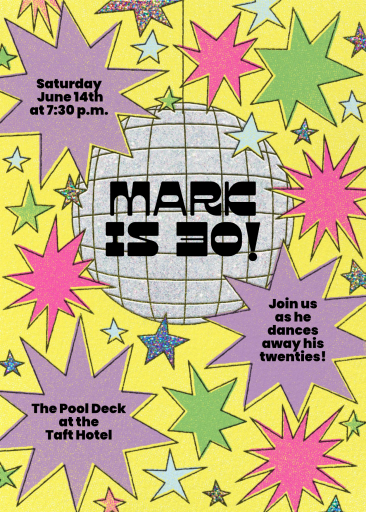 Mirror Ball - Birthday Invitation by Paperless Post