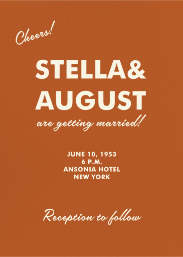 Retro Cheers - Wedding Invitation by Paperless Post