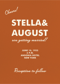 Retro Cheers - Wedding Invitation by Paperless Post