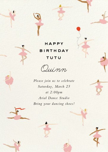 En Pointe - Invitation by Cheree Berry Paper & Design