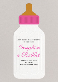 Baby Bottle - Baby Shower Invitation by The Indigo Bunting