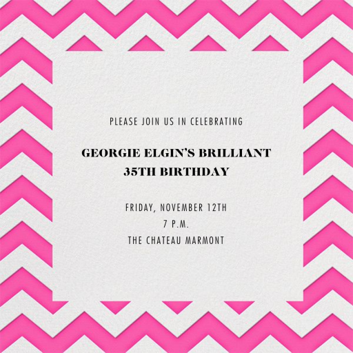 Chevrons - Square - Invitation by Paperless Post