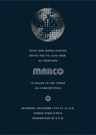 Disco - Bar & Bat Mitzvah Invitation by Paperless Post